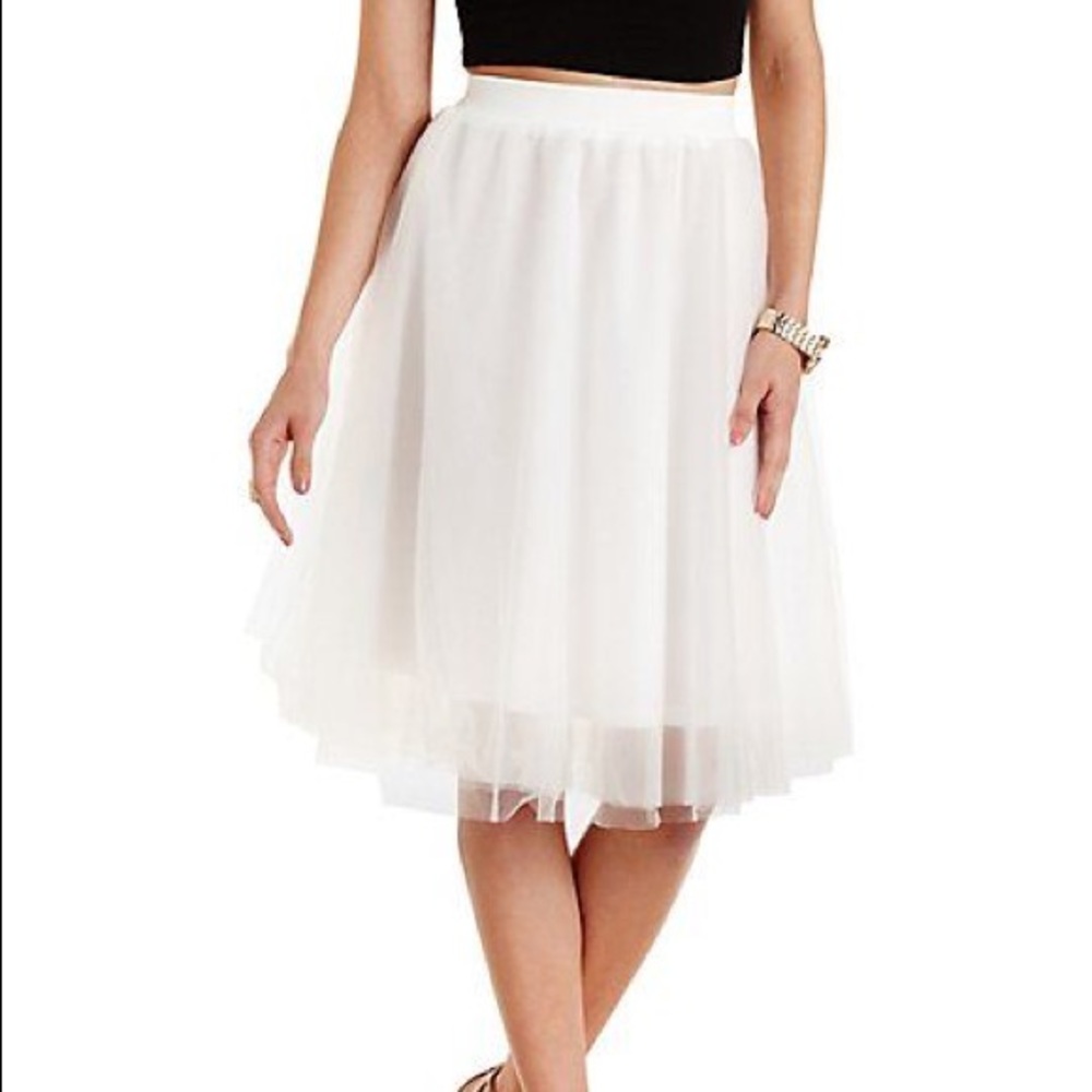 CHARLOTTE RUSSE TULLE FULL MIDI SKIRT